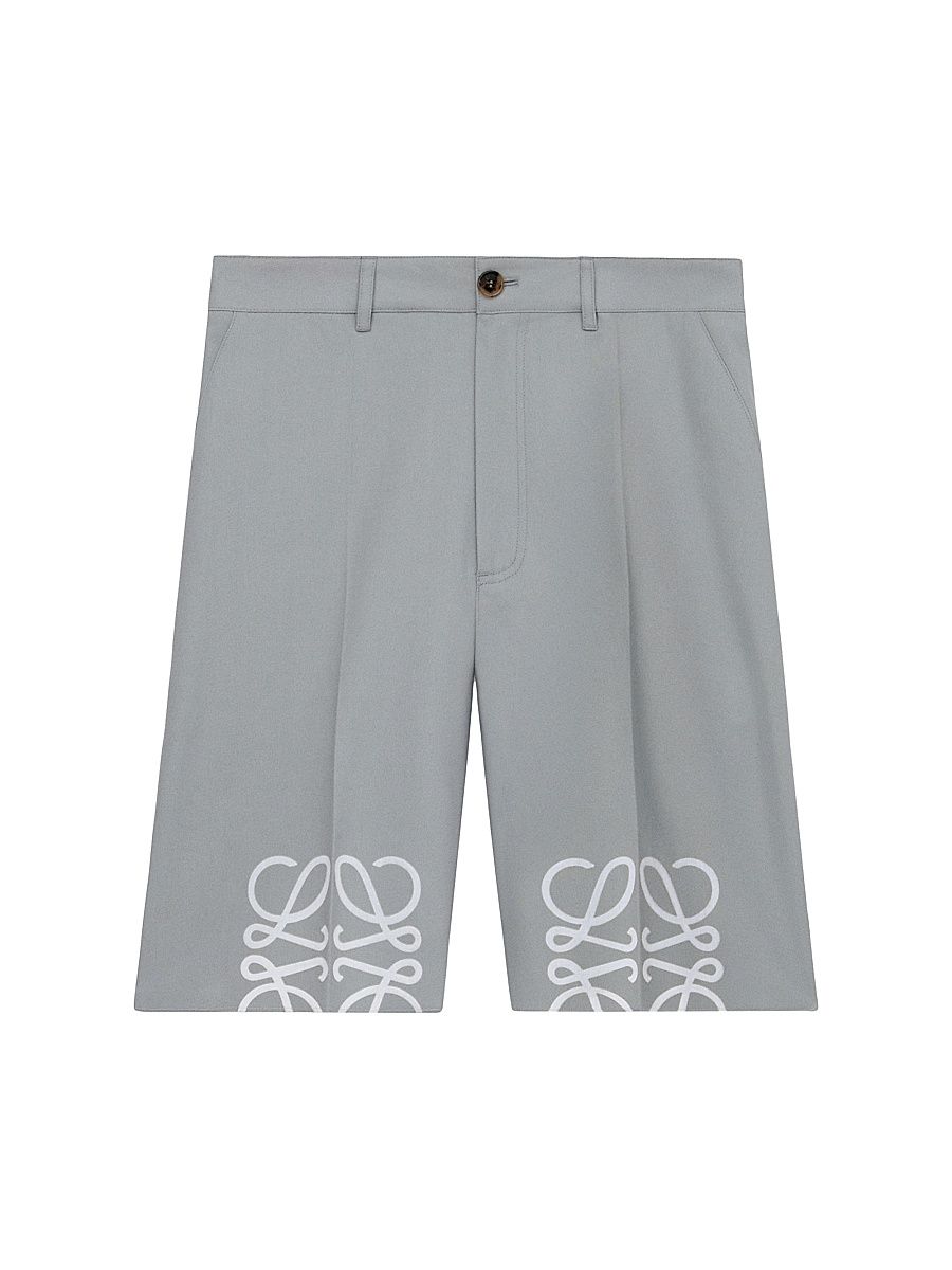 Men's Anagram Logo Shorts - Light Grey - Size 40