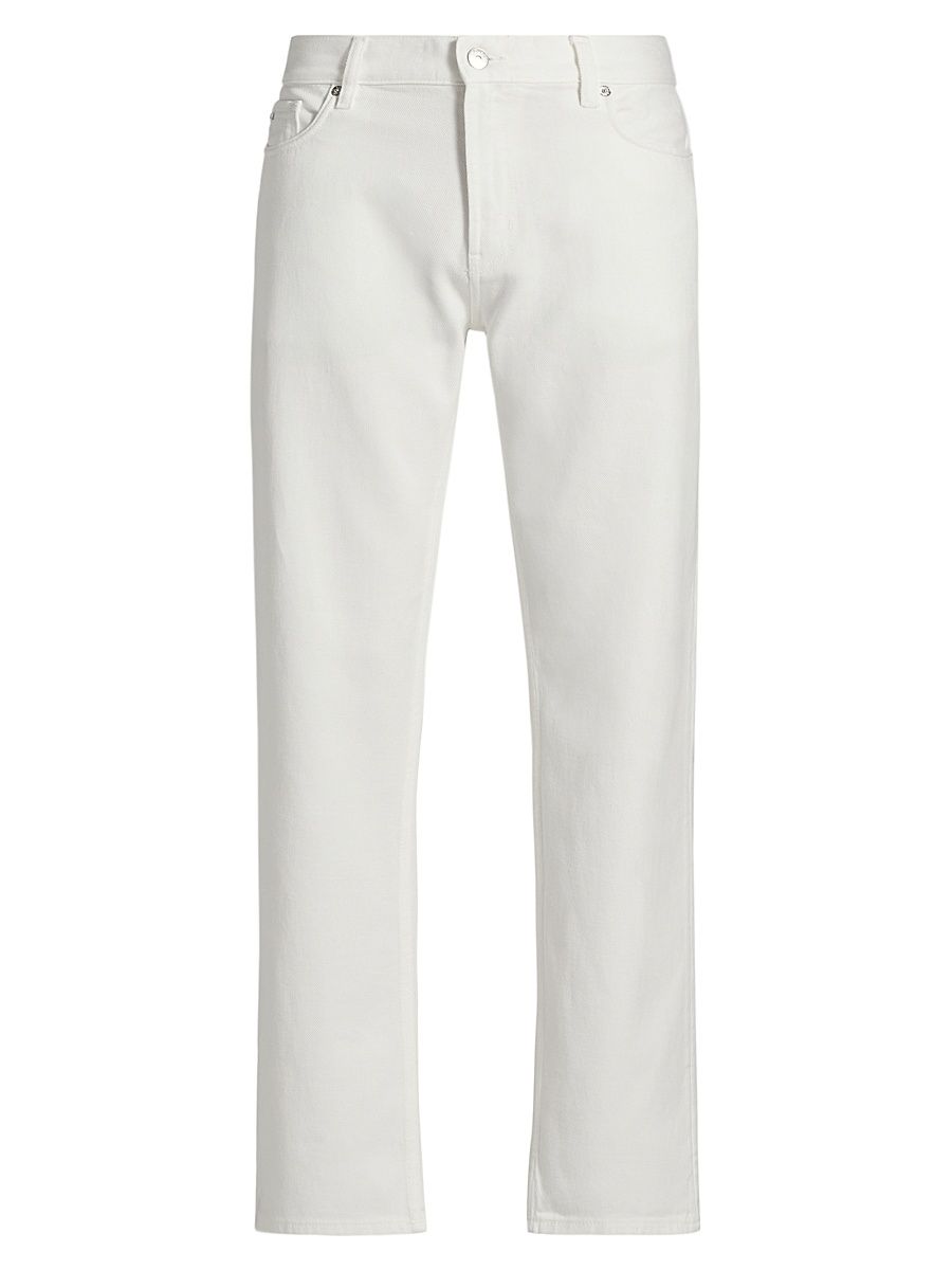 Men's Five-Pocket Straight-Leg Pants - White - Size 32