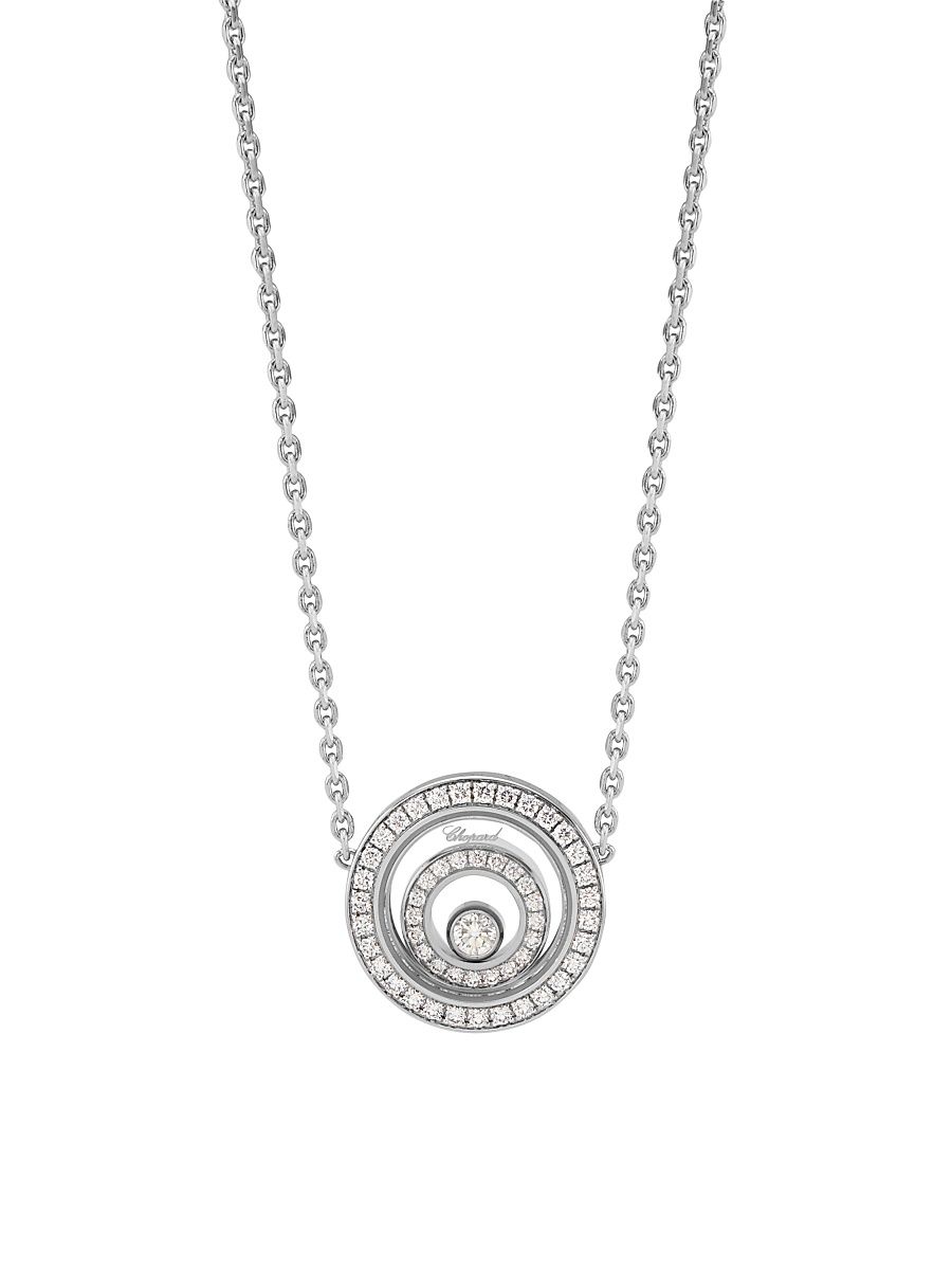 Women's Happy Spirit 18K White Gold & Diamond Pendant Necklace - White Gold