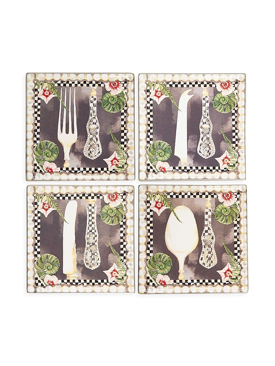 Bon Appetit Coasters 4-Piece Set