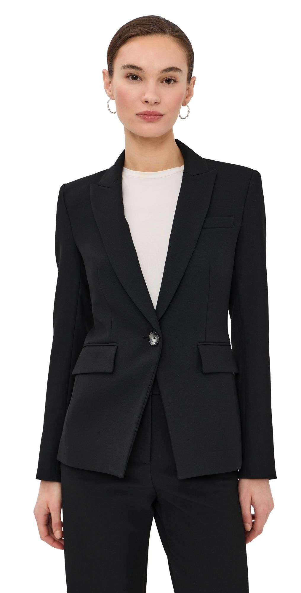 Veronica Beard Single Breasted Miller Jacket Black 0