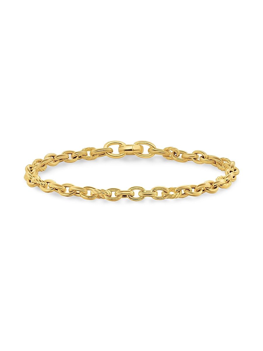 Women's DY Mercer Petite Chain Bracelet in 18K Yellow Gold, 4.5MM - Gold - Size Medium