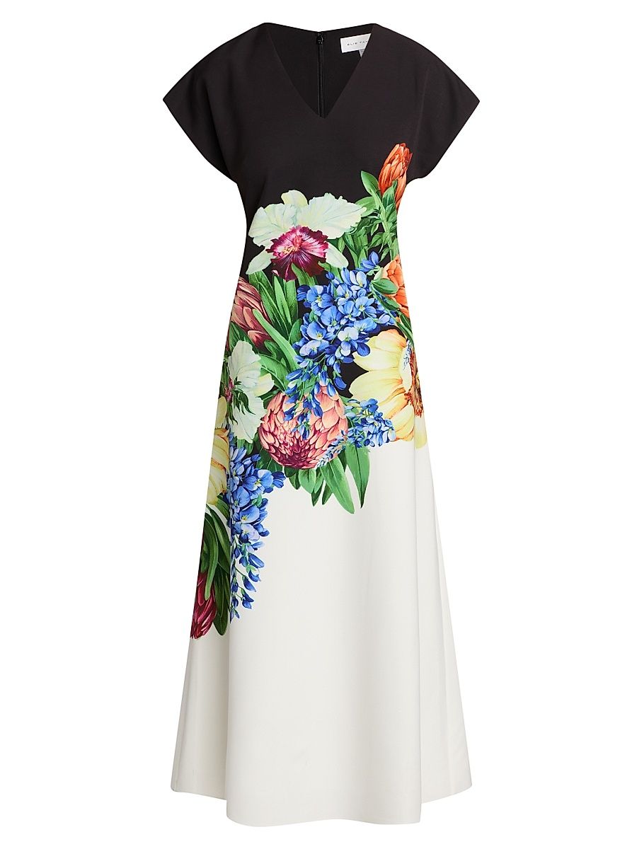 Women's The Iris Spring Meadow Floral Midi-Dress - Spring Meadow - Size 14