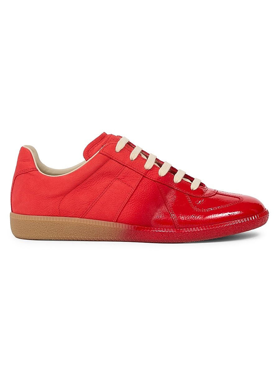 Men's Replica Leather Low-Top Sneakers - Siren - Size 13