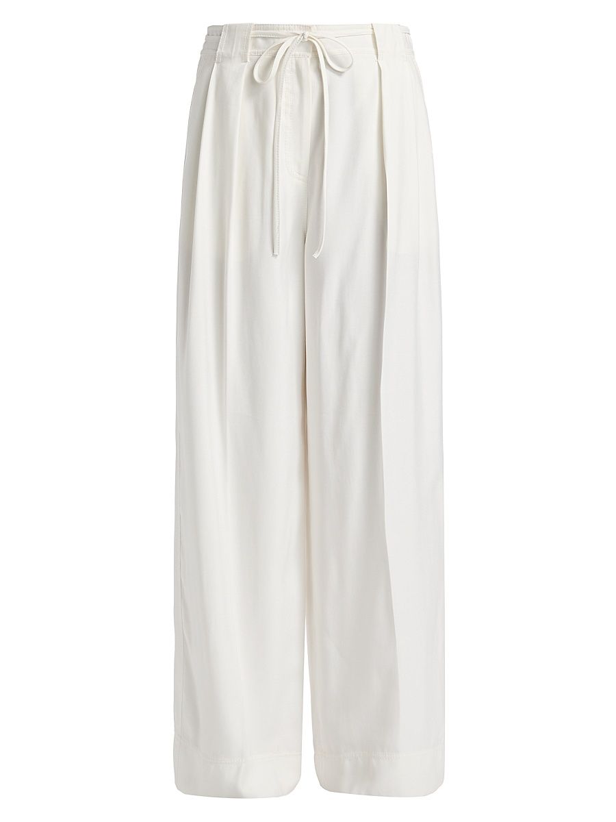 Women's Archer Twill Wide-Leg Self-Belt Pants - Marshmallow - Size 14