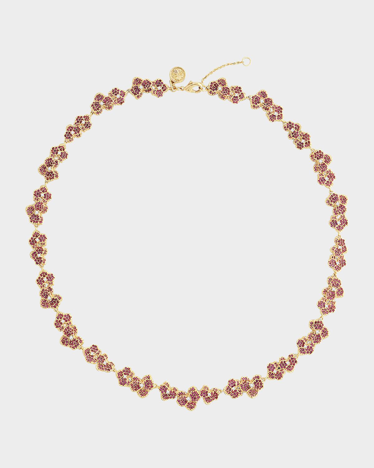 Cubic Zirconia Orchid Necklace