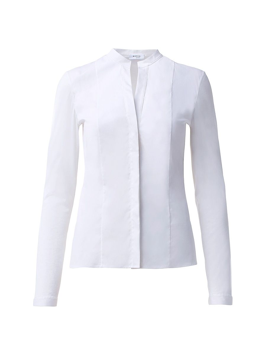 Women's Elements Poplin Blouse - White - Size 16