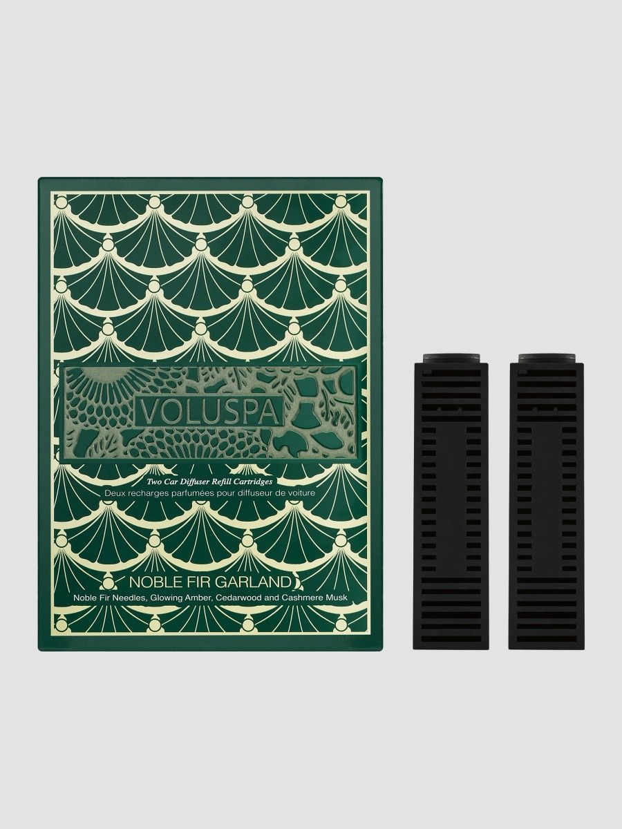 Voluspa Noble Fir Garland Car Diffuser Refills 2-Pack