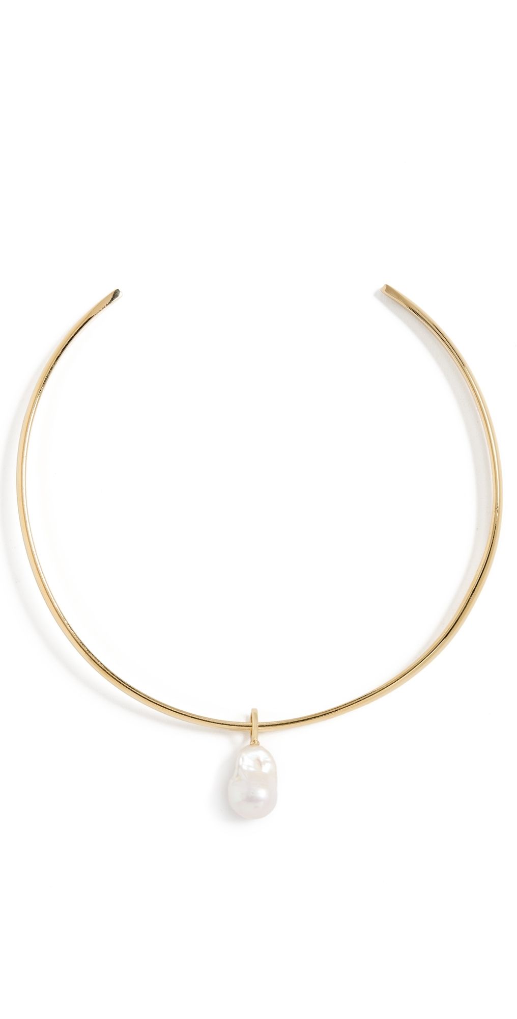 SHASHI Jones Cuff Necklace Gold/Pearl One Size