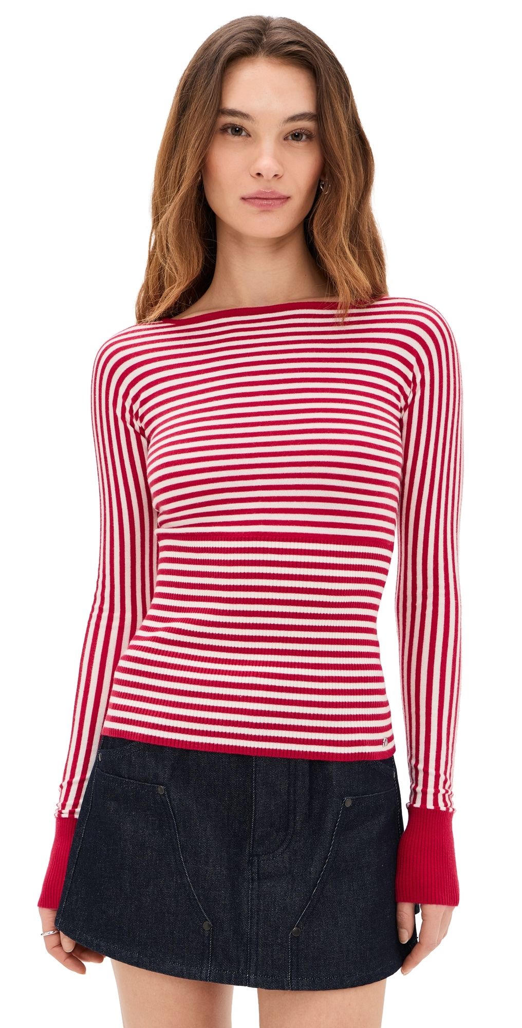 Miaou Odessa Top Red Stripe XL