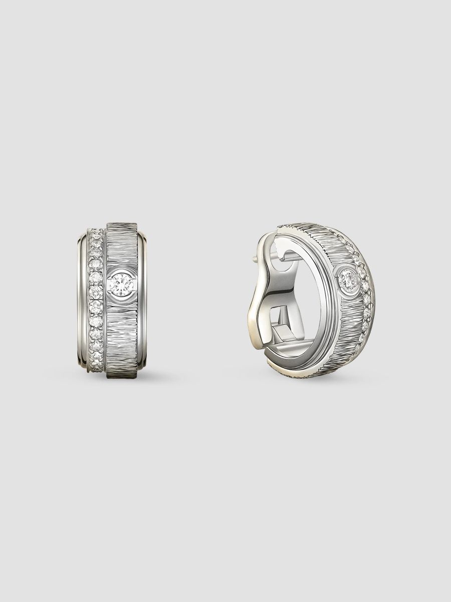 Piaget Women's Possession 18K White Gold & 0.44 TCW Diamond Hoop Earrings - White Gold