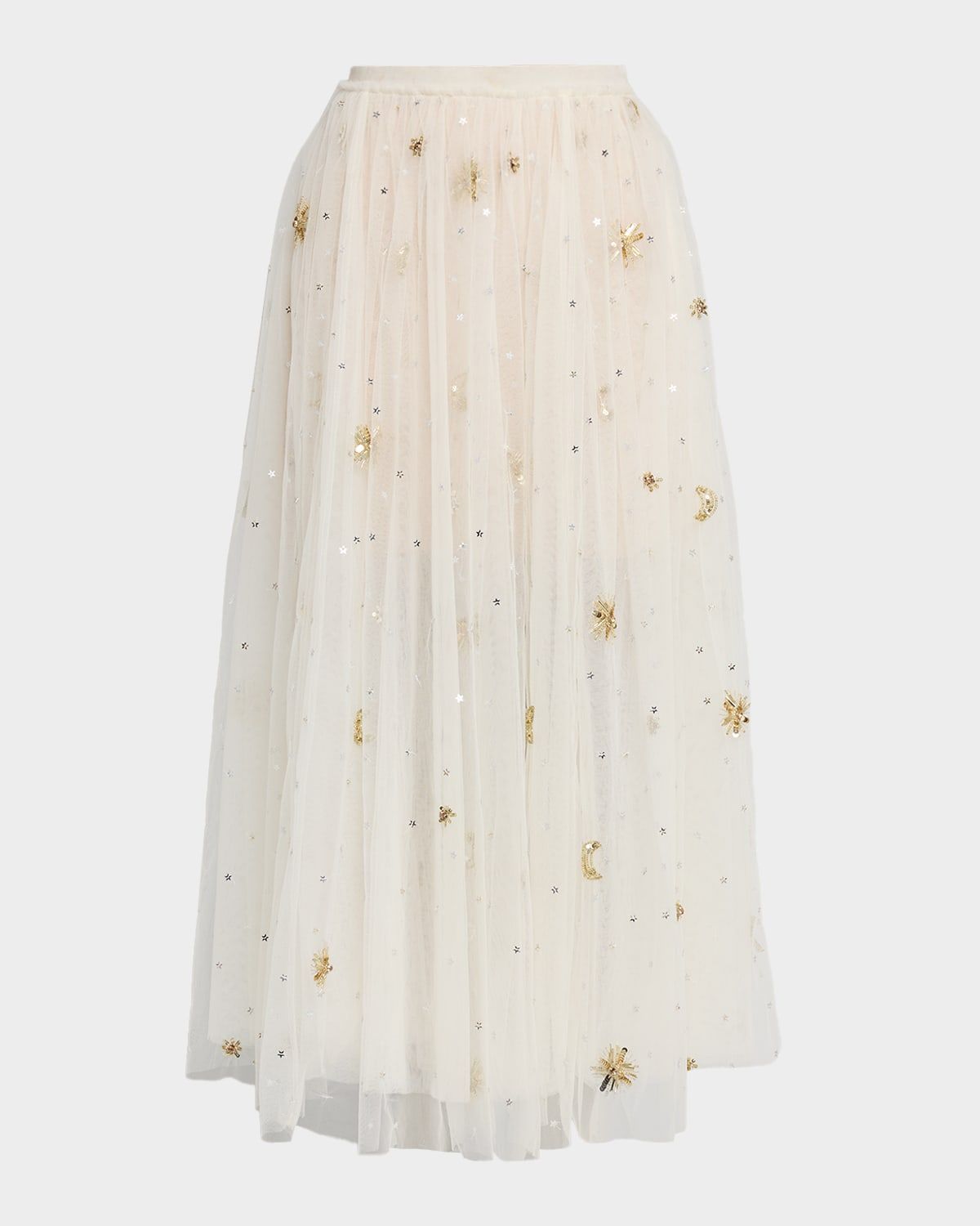 Wilona Embellished Tulle Maxi Skirt