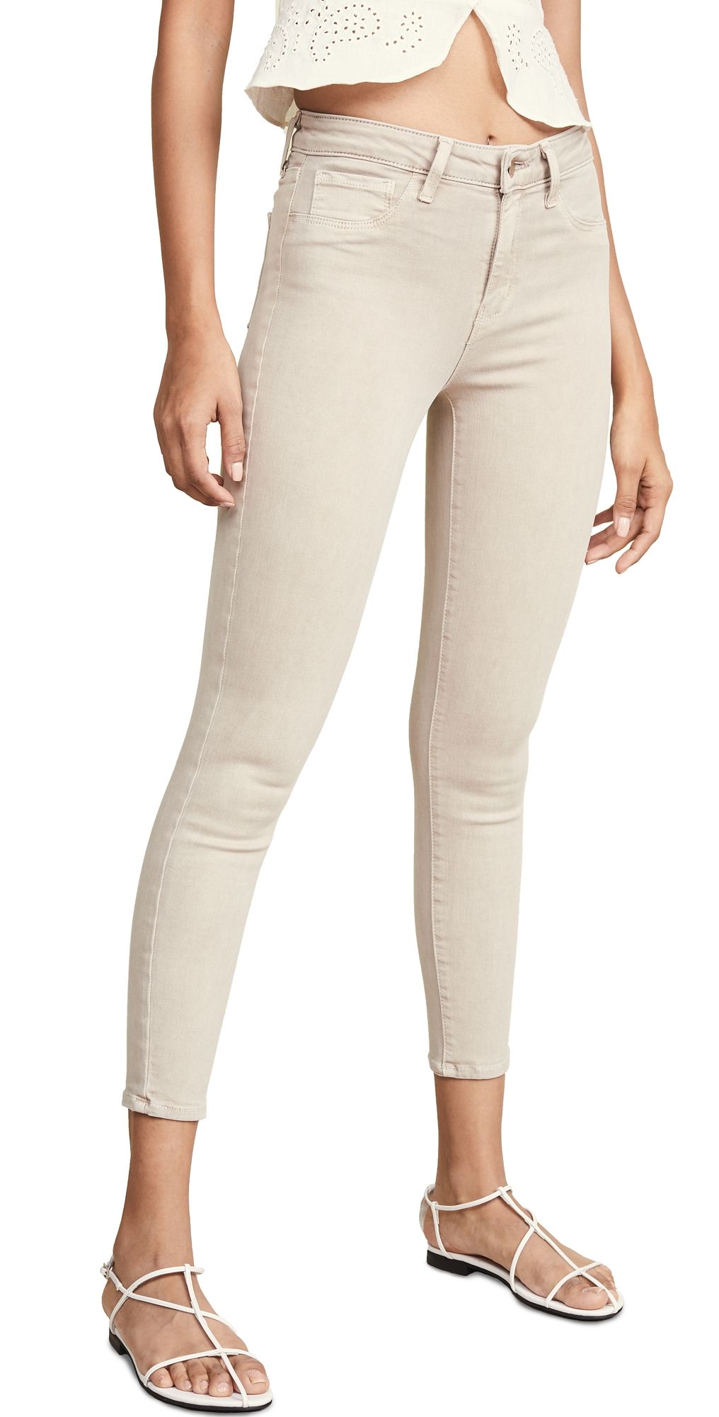 L'AGENCE Margot High Rise Skinny Jeans Biscuit 31
