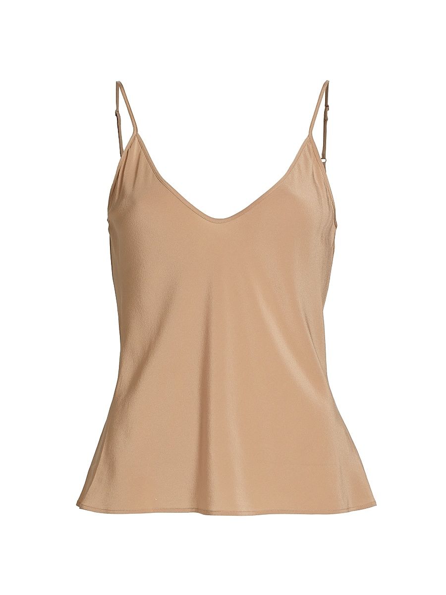 Women's Lexi Silk Camisole Top - Cappuccino - Size XS