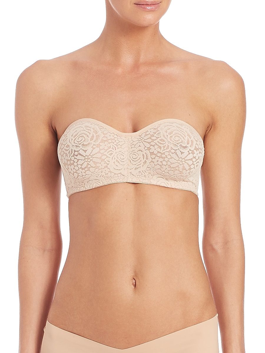 Wacoal Women's Halo Lace Strapless Bra - Sand - Size 40DD