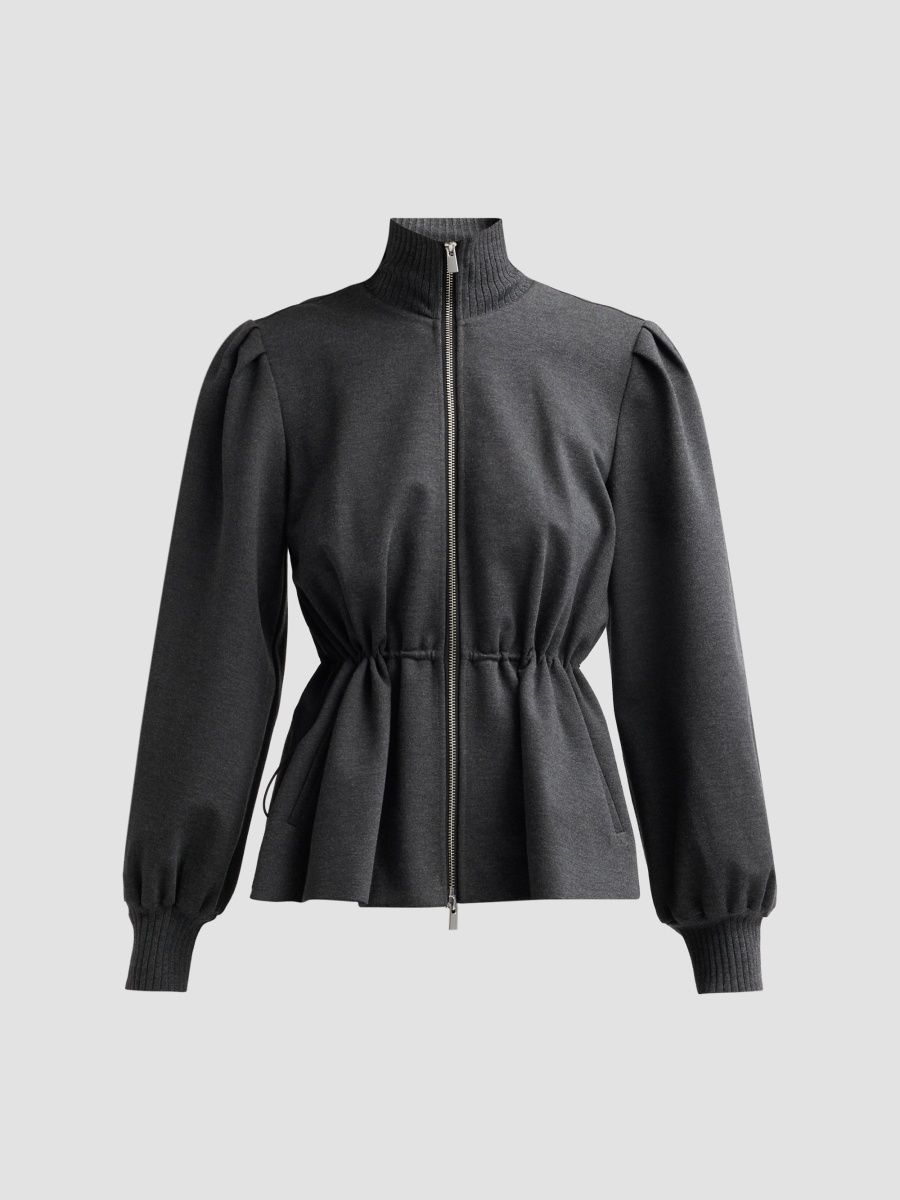 Toccin Women's Ida Drawstring-Waist Jacket - Shadow - Size Large