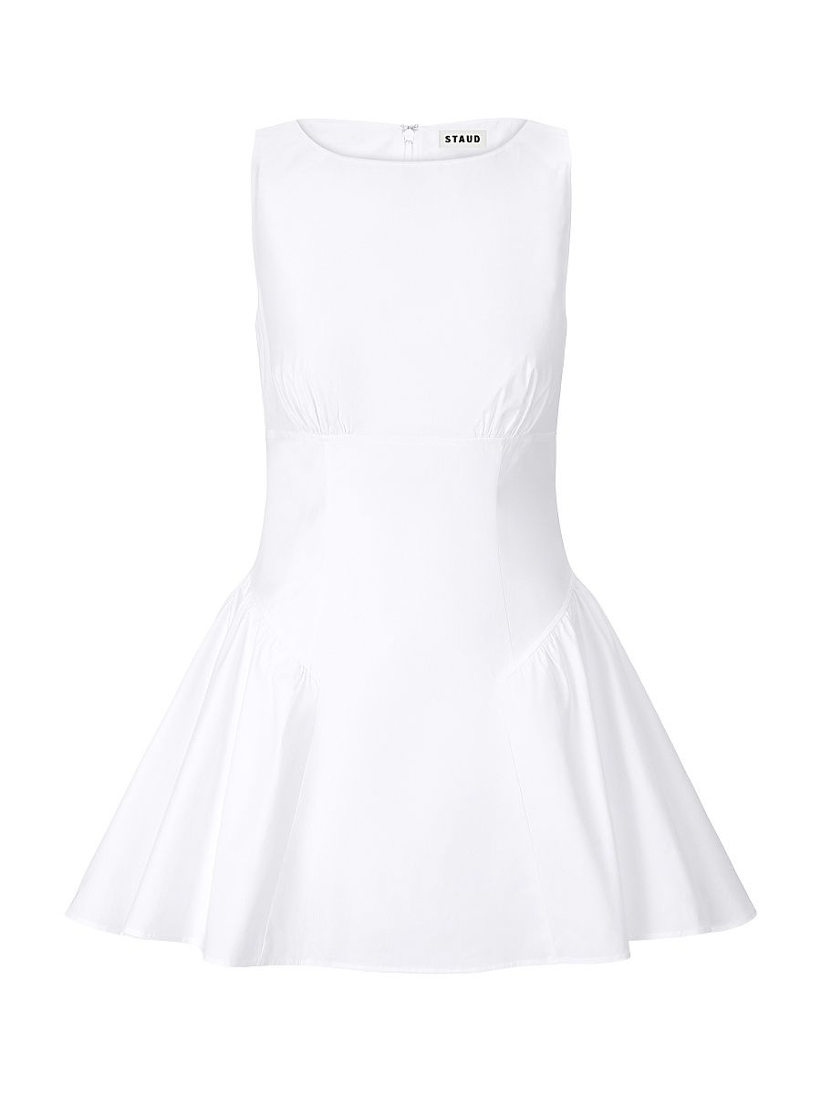 Women's Gwen Cotton Poplin A-Line Minidress - White - Size 12