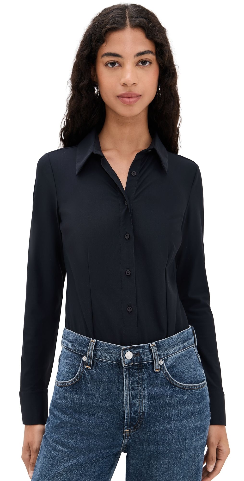 Commando Classic Button Down Thong Bodysuit Black XL