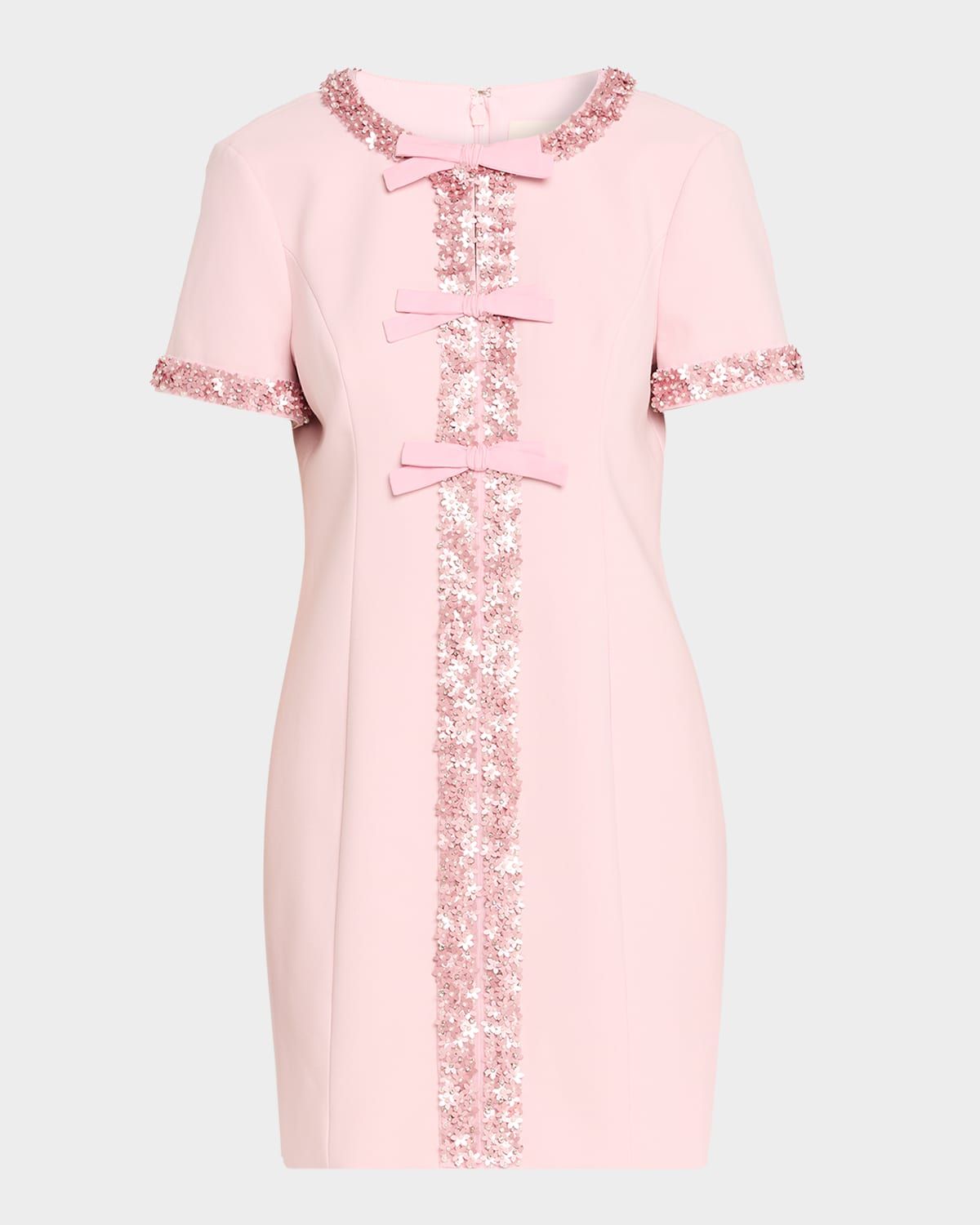 Maelle Embellished Short-Sleeve Mini Dress