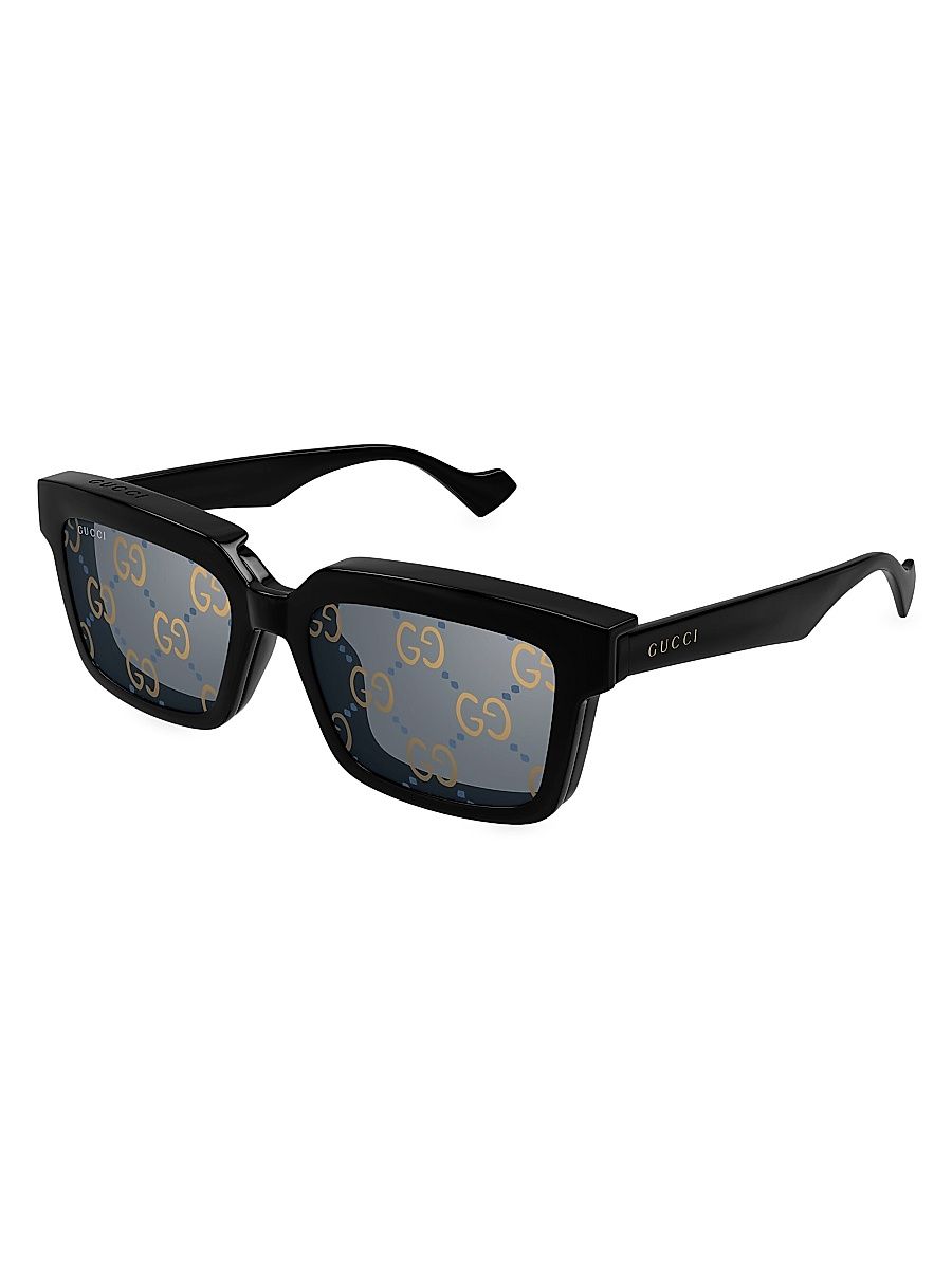 Men's GG Generation Light GG1543S 54MM Square Sunglasses - Black Grey Pattern