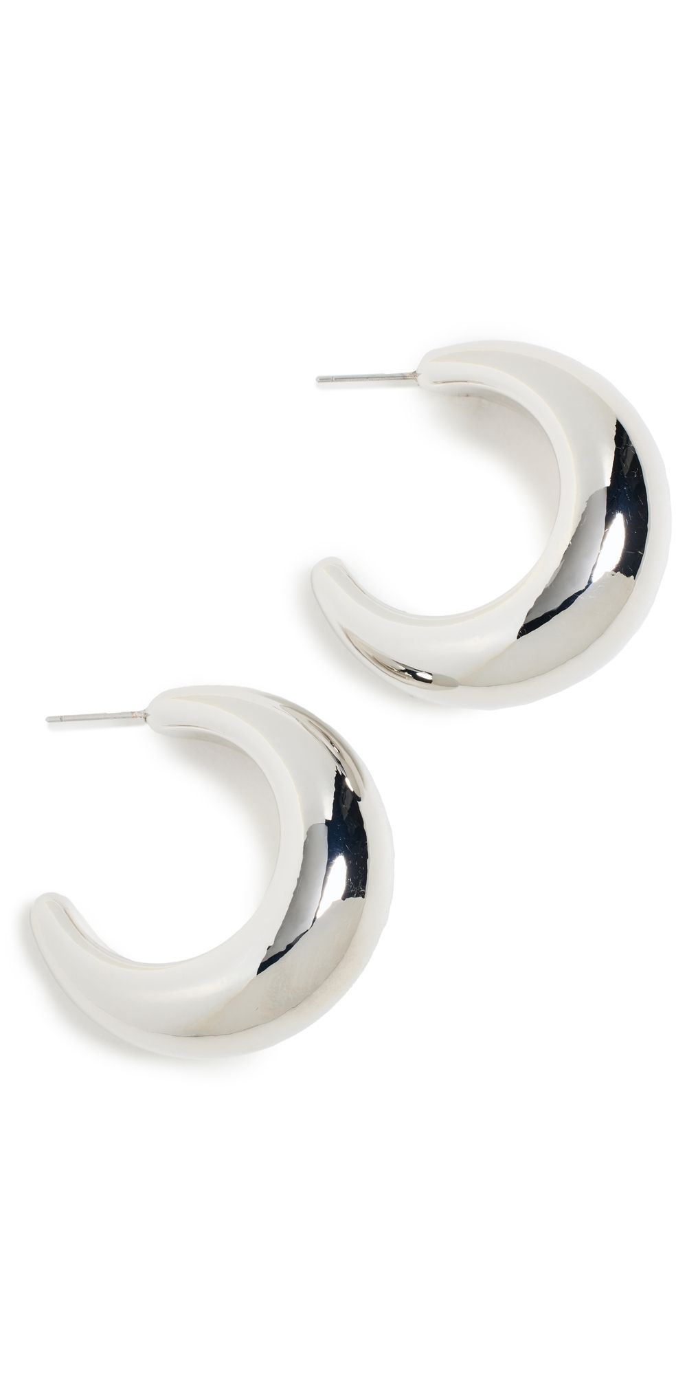 SHASHI Tsuki Hoops White Gold One Size