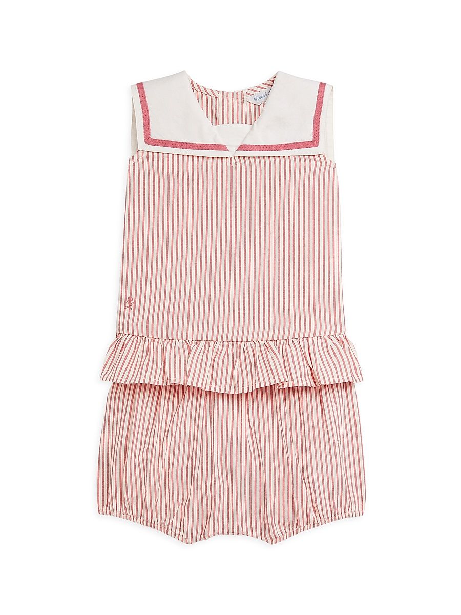 Baby Girl's Striped Top & Bloomers Set - Red - Size 6 Months