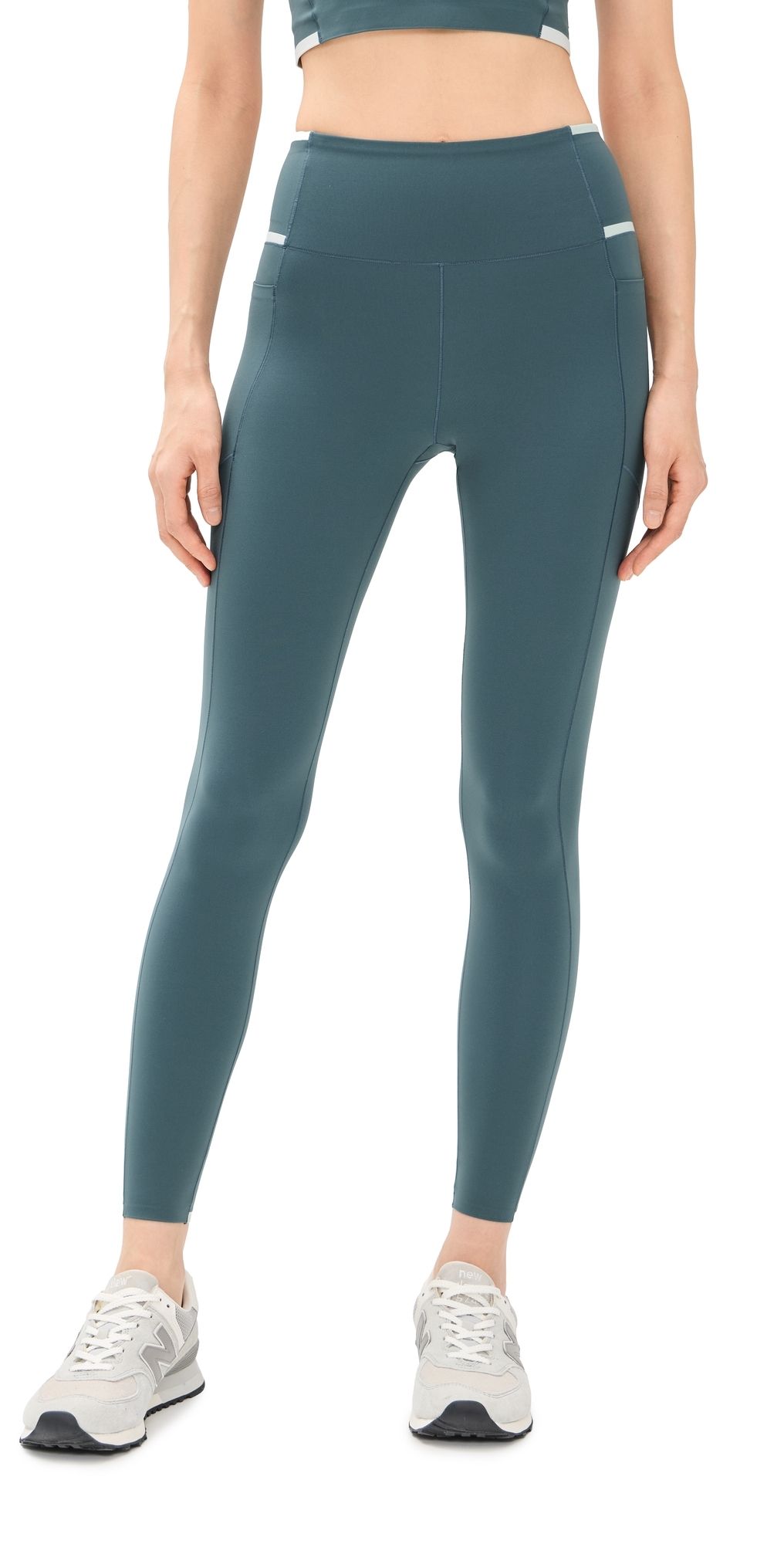 Rhone Instinct Contrast Ankle Leggings Blue Granite L