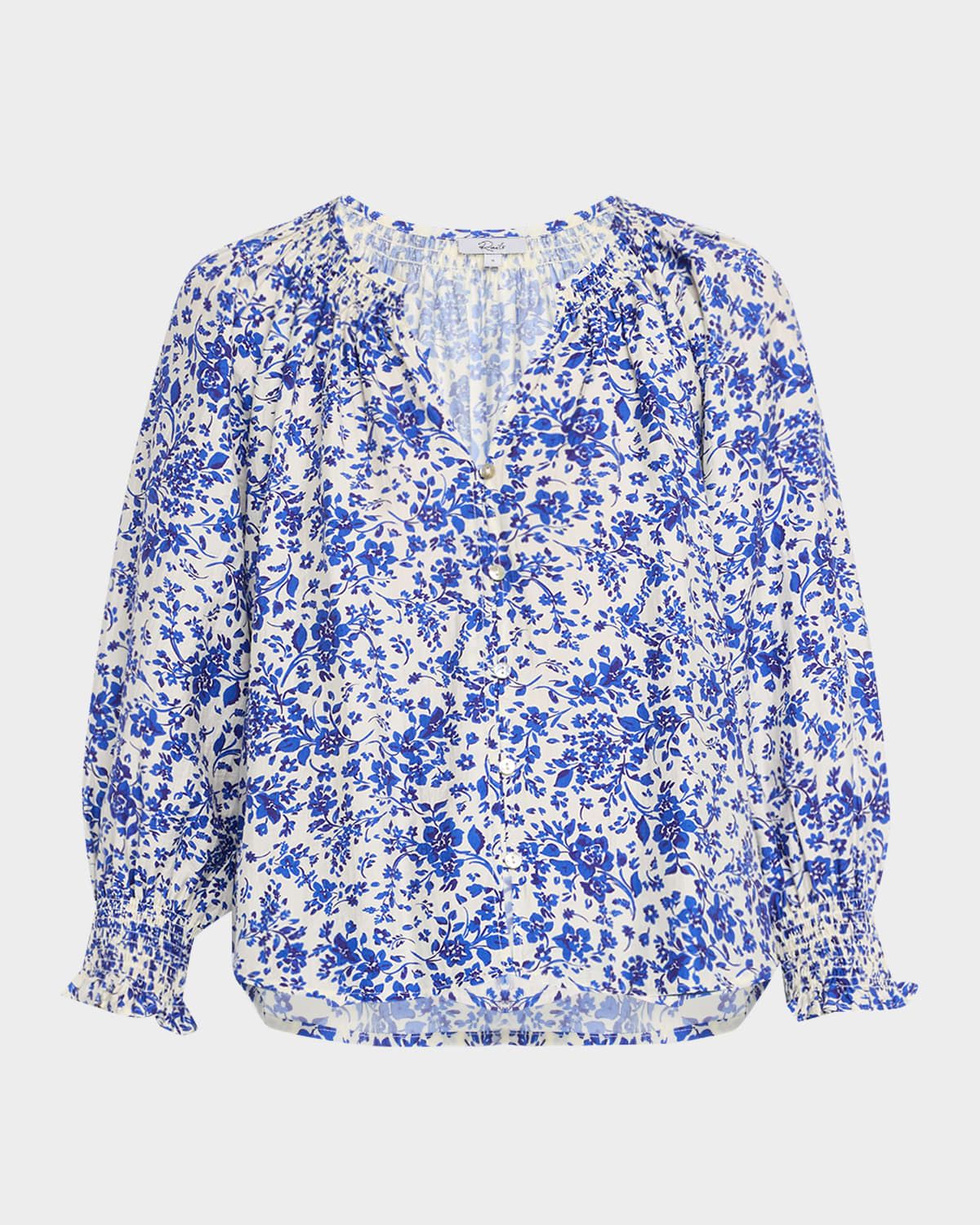 Mariah Floral Three-Quarter Sleeve Top