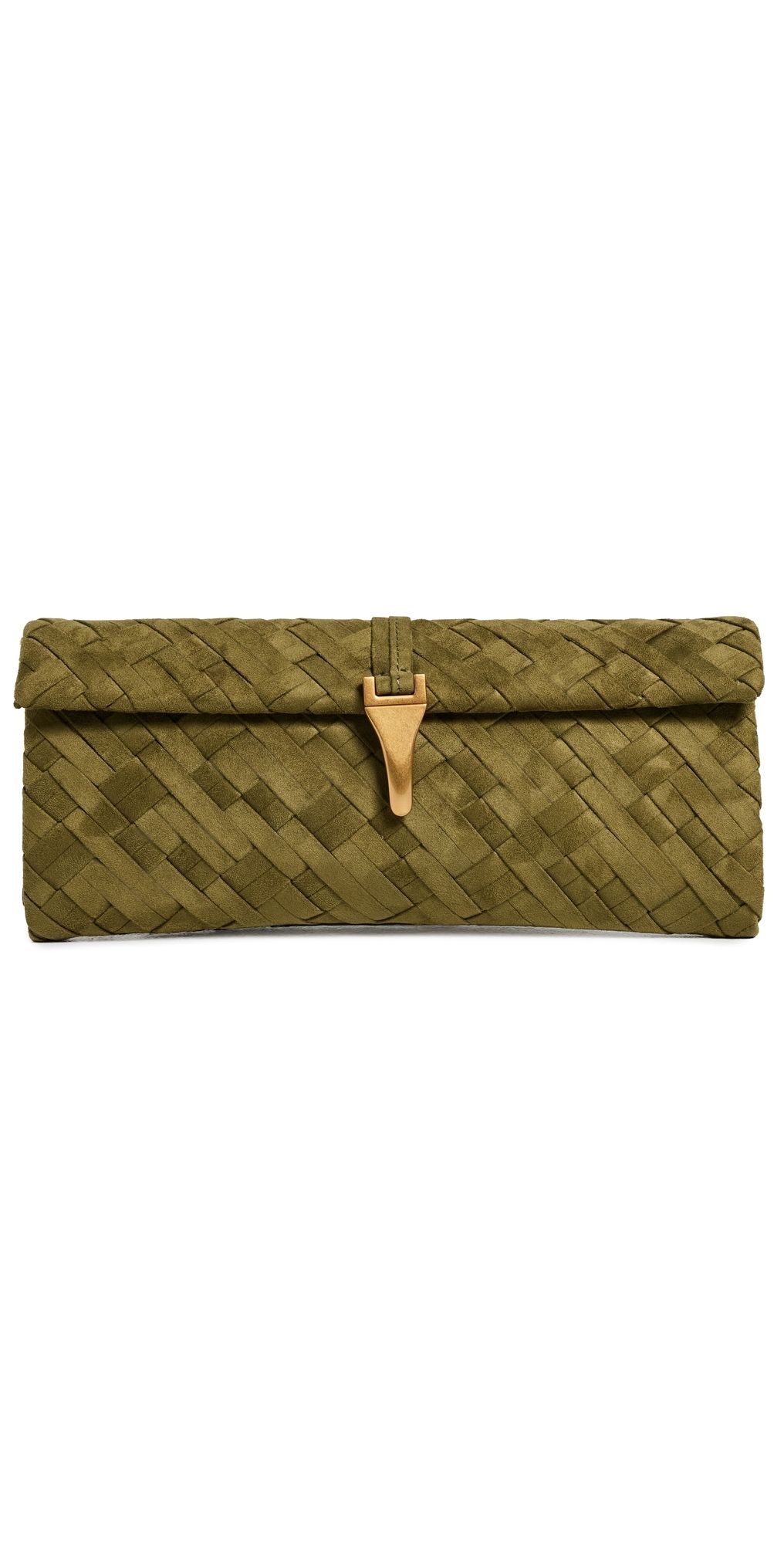 JW PEI Zaria Woven Clutch Dark Olive One Size