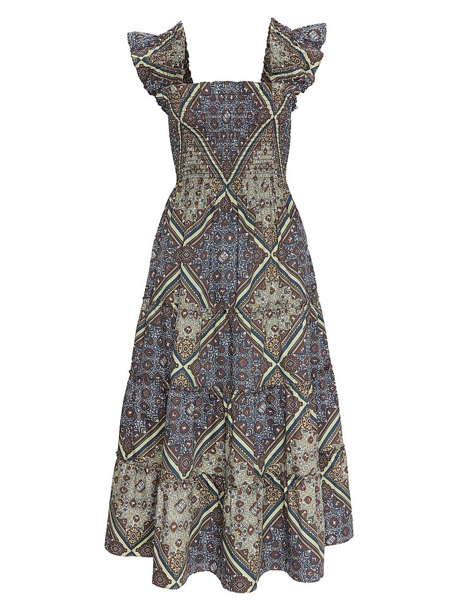 Women's The Ellie Nap Dress - Equestrian Scarf Olive - Size XXXXL