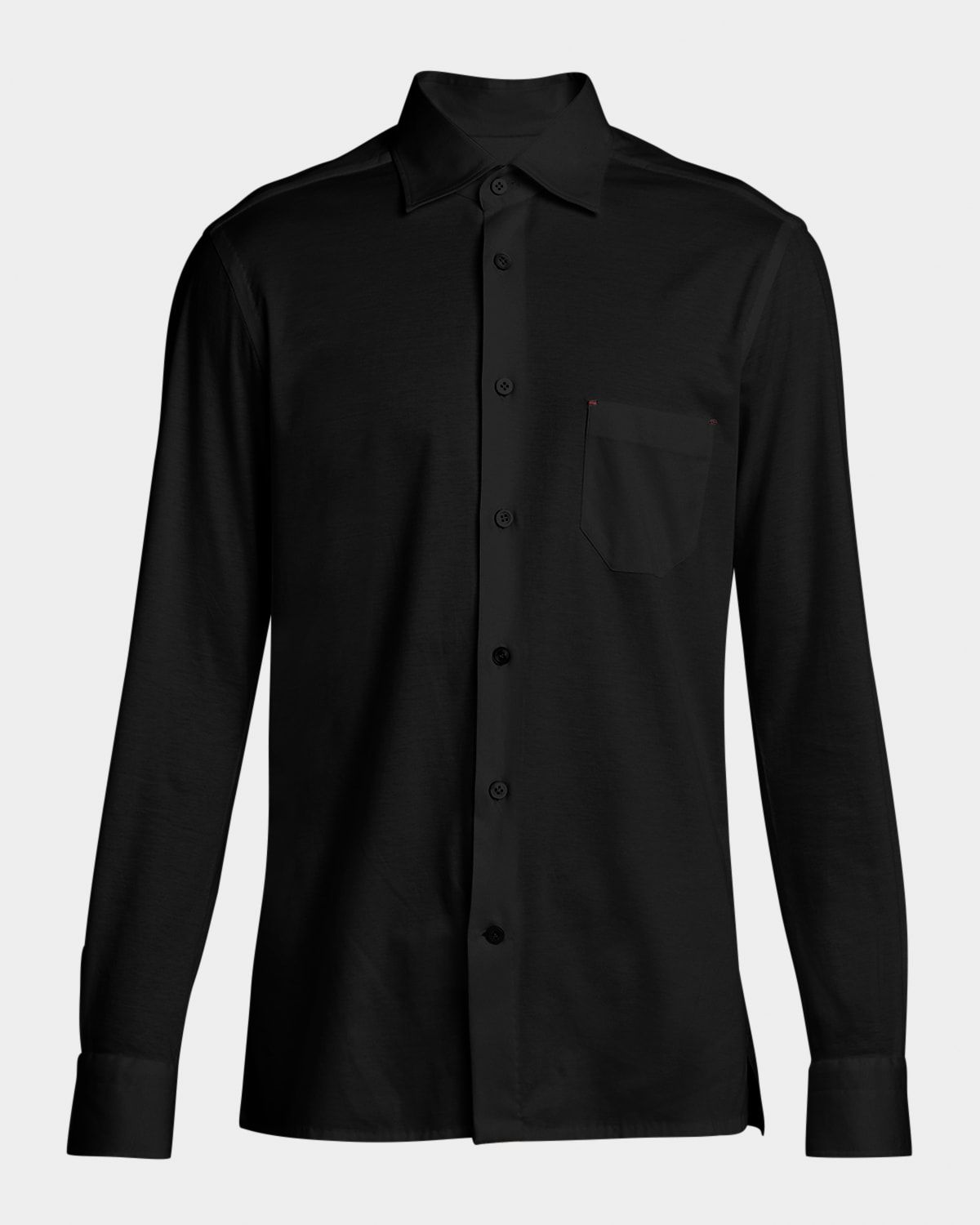 Men & apos;s Cotton Jersey Pocket Button-Down Shirt