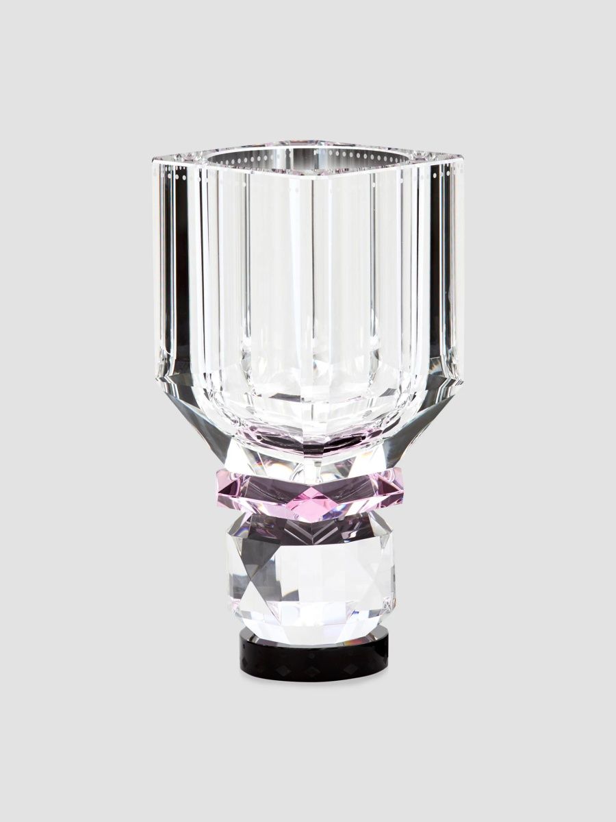 Reflections Copenhagen Utah Crystal Vase - Silver