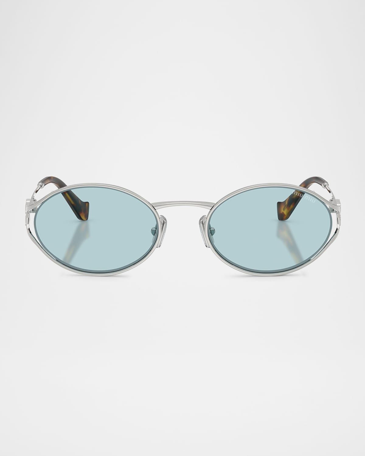 MU 52YS Metal Oval Sunglasses
