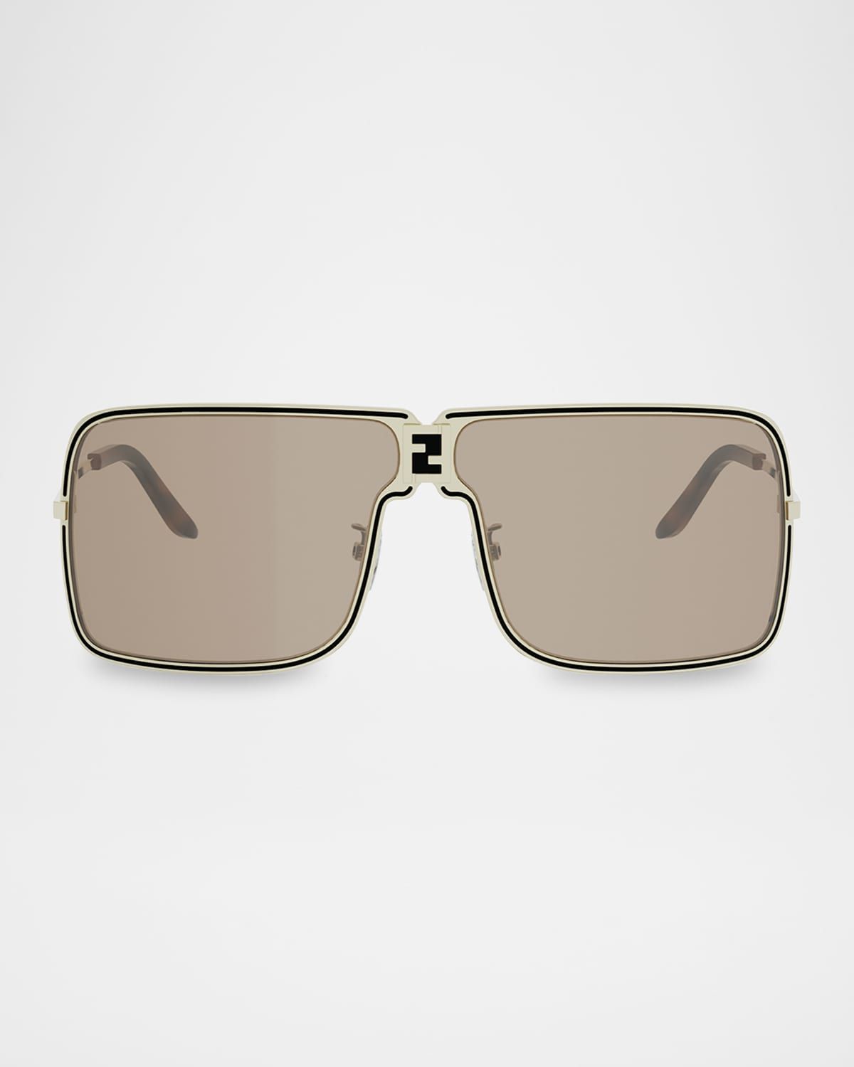 Men & apos;s Fendiness Rectangular Metal Sunglasses