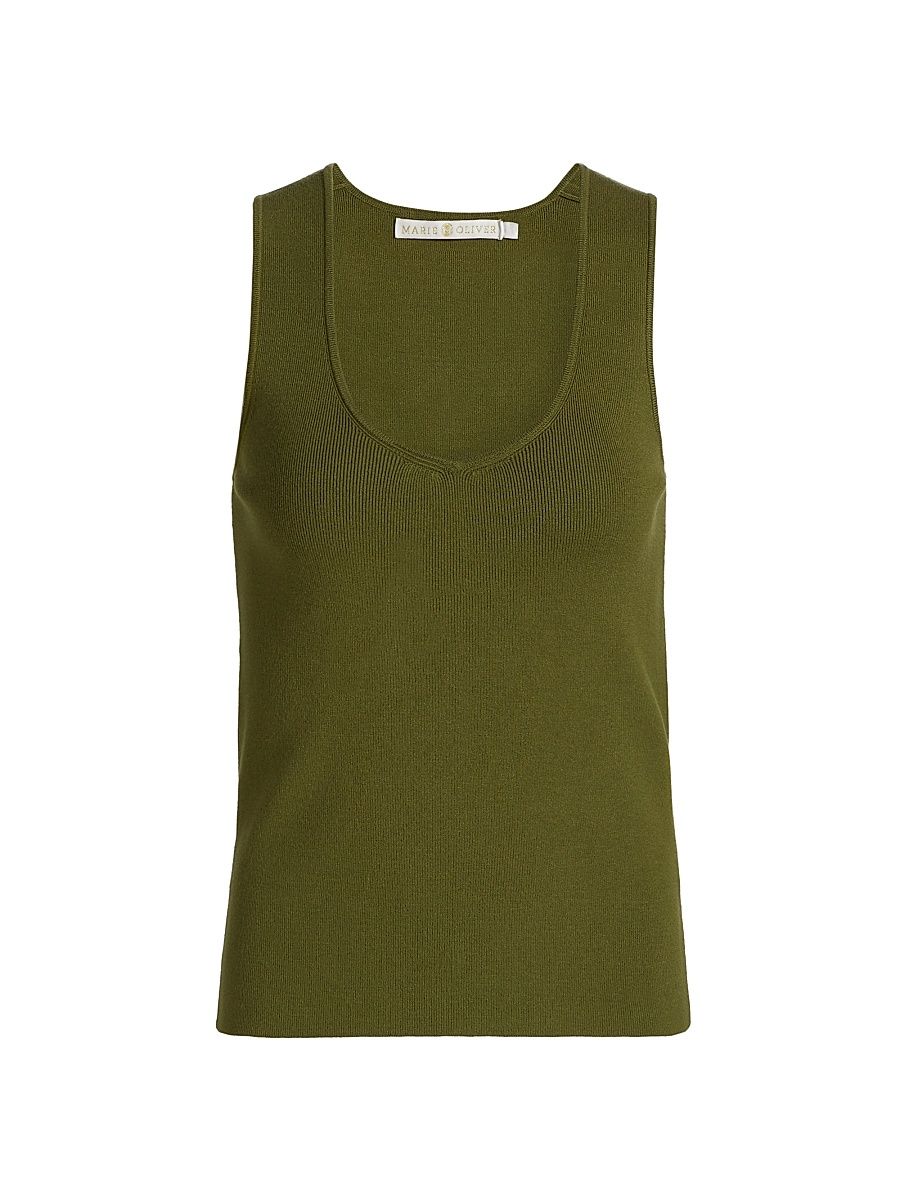 Women's Miranda U-Neck Tank - Pesto - Size Medium