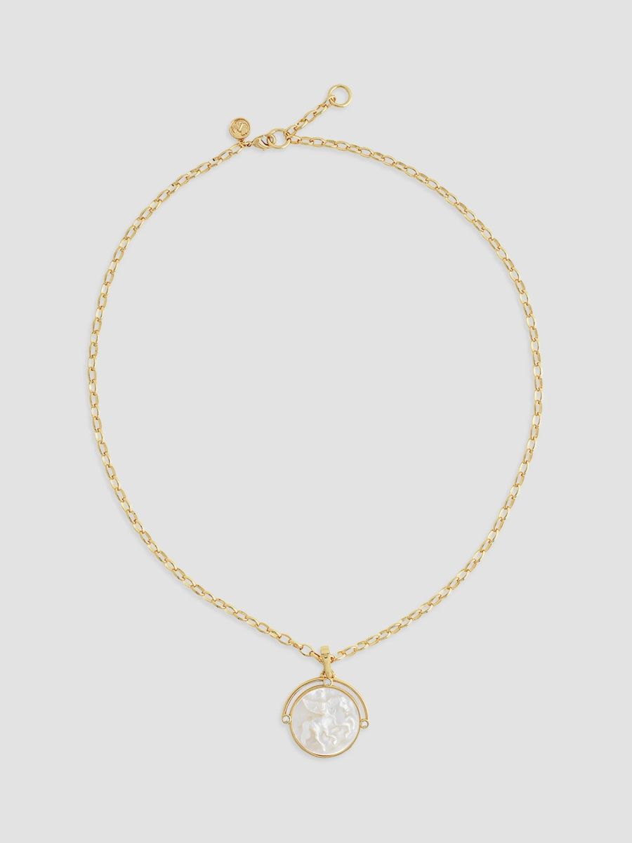 Anabel Aram Women's Pegasus 18K-Gold-Plated, Mother-Of-Pearl & Cubic Zirconia Pendant Necklace - Gold