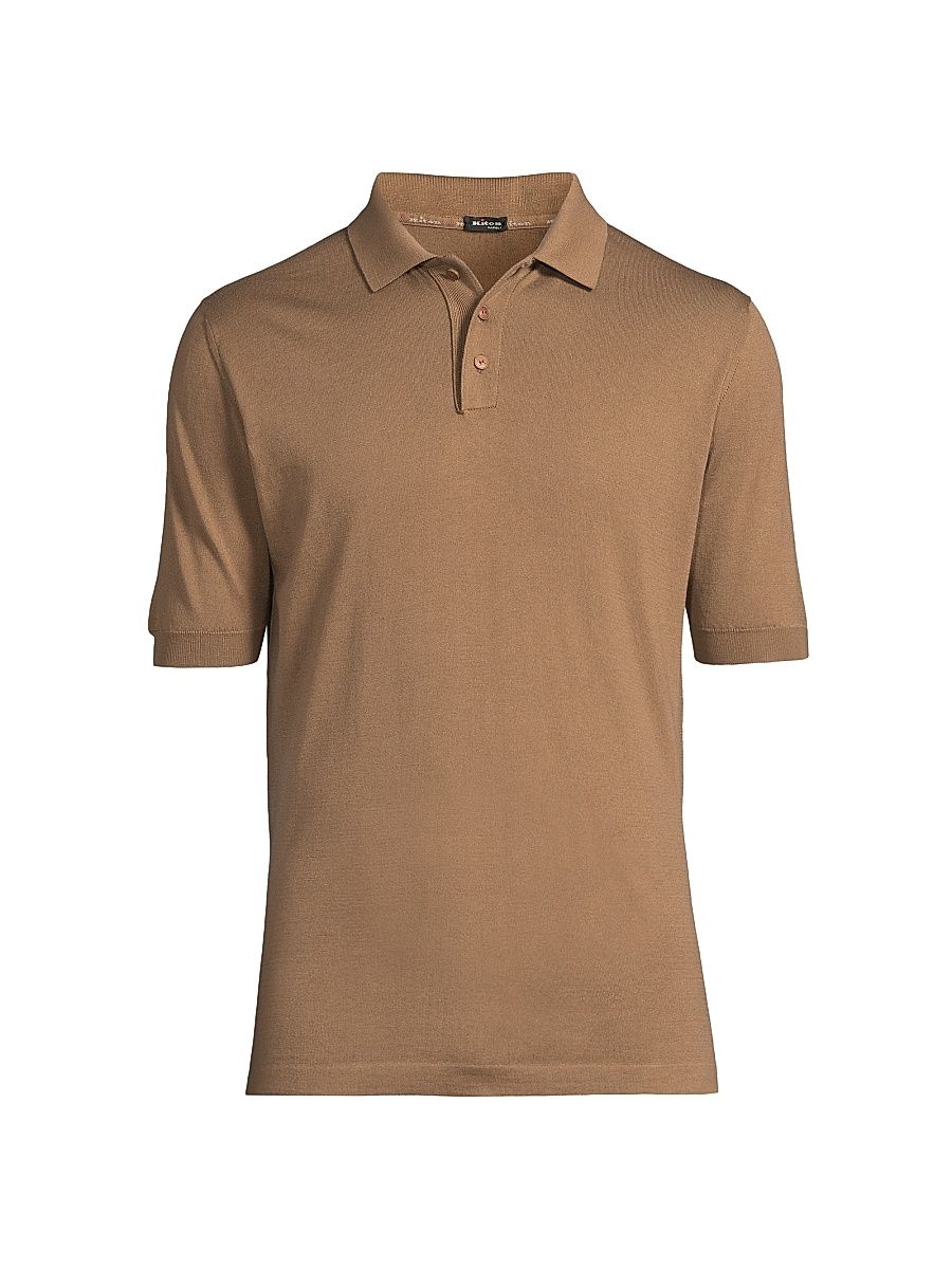 Men's Basic Cotton Polo Shirt - Earth - Size Large