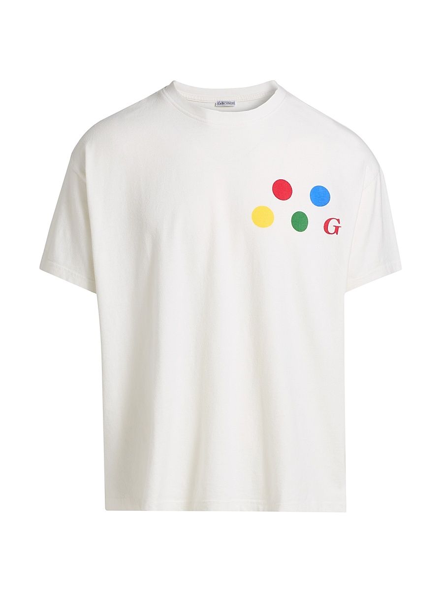Men's Logo Cotton-Jersey Crewneck T-Shirt - White - Size Small