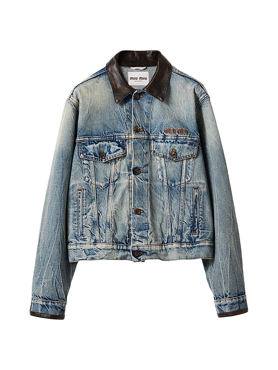 Women's Denim Blouson Jacket - Blue - Size 8