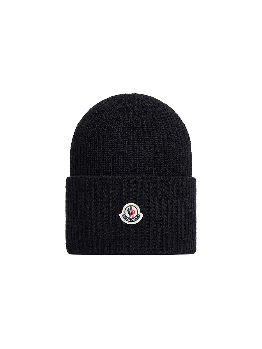 Women's Beanie Hat in Wool - Black
