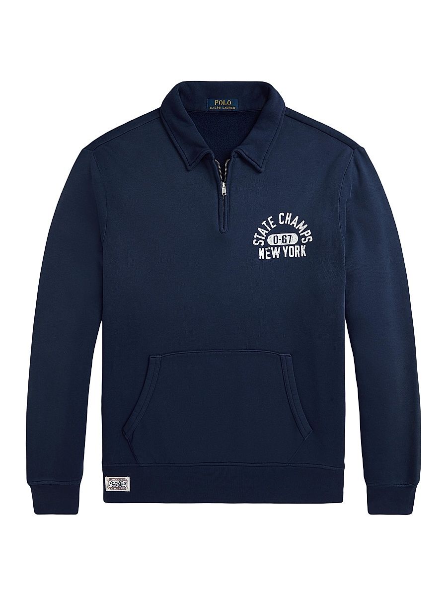 Men's Collegiate Quarter-Zip Sweatshirt - Cruise Navy - Size XXL