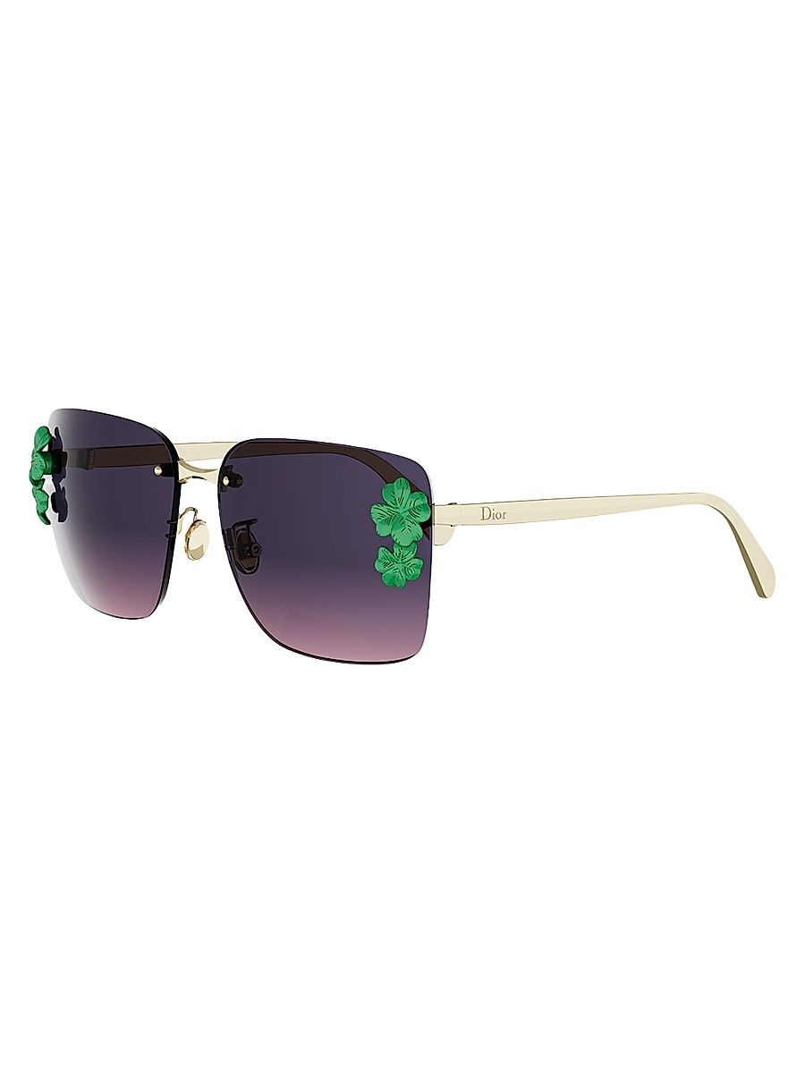 Women's 62MM Oversized Sunglasses - Shiny Gold Gradient Bordeaux