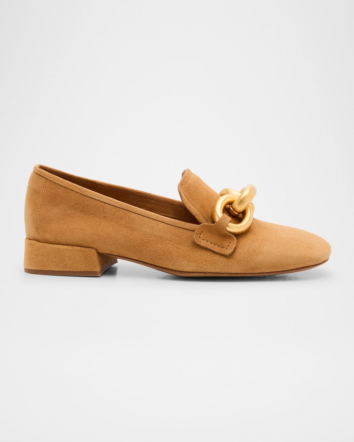 Gizi Chain Suede Moccasins Loafers