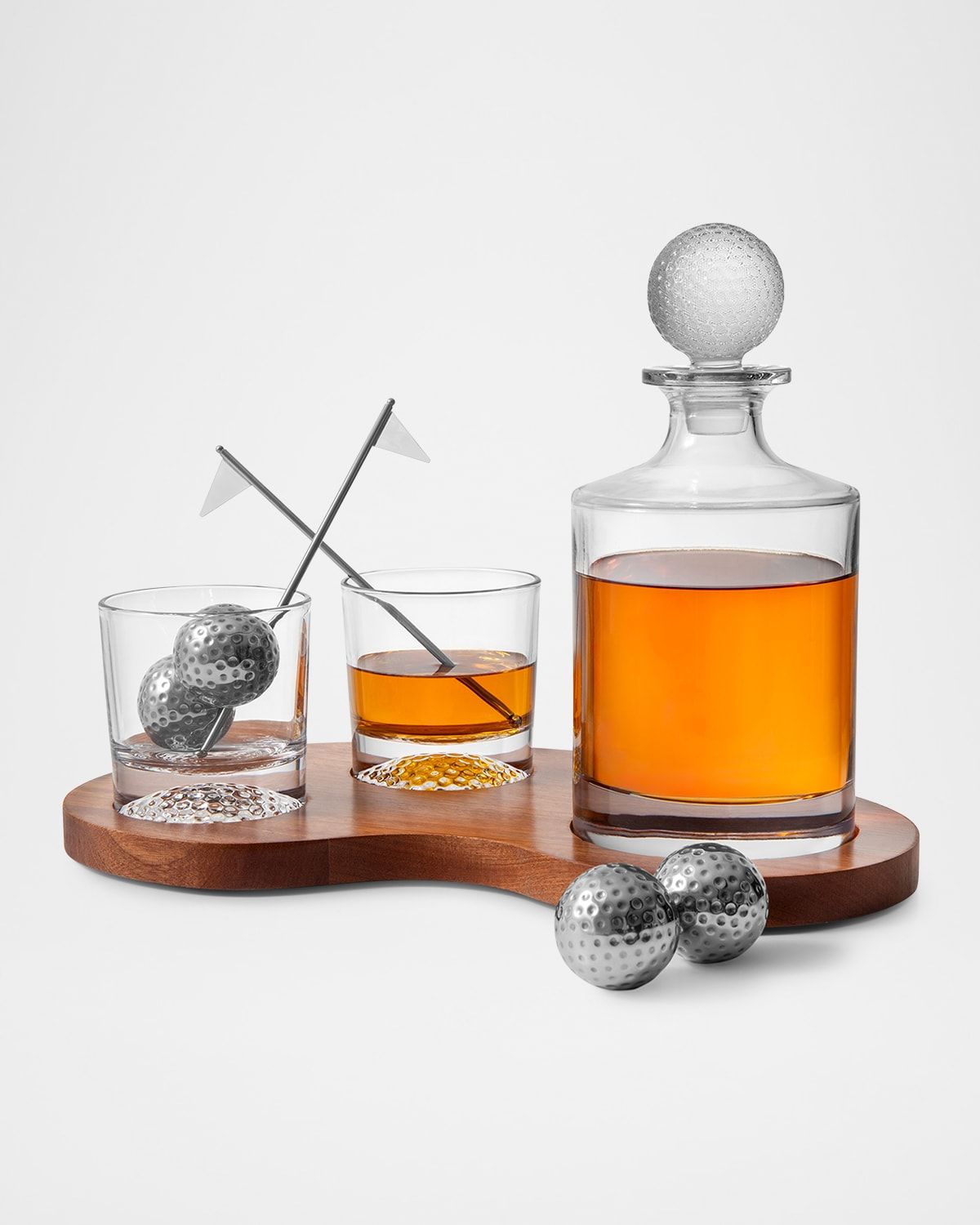 Asher Golf Decanter & Double Old-Fashioned Set
