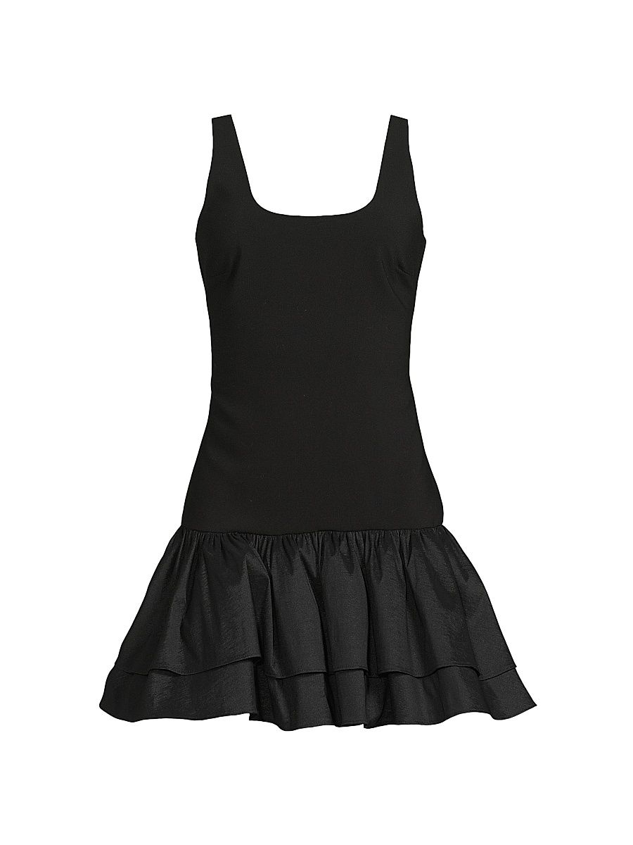 Women's Marika Ruffle Minidress - Black - Size 6