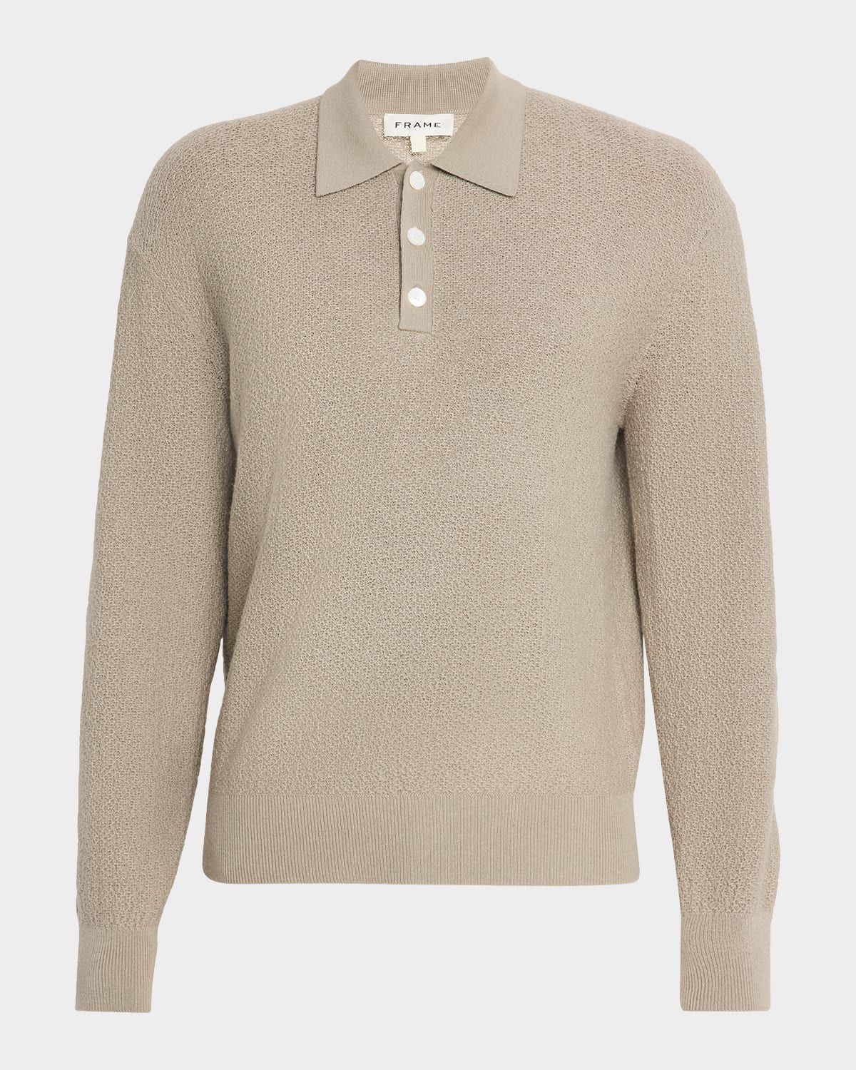 Men & apos;s Textured Wool Polo Sweater