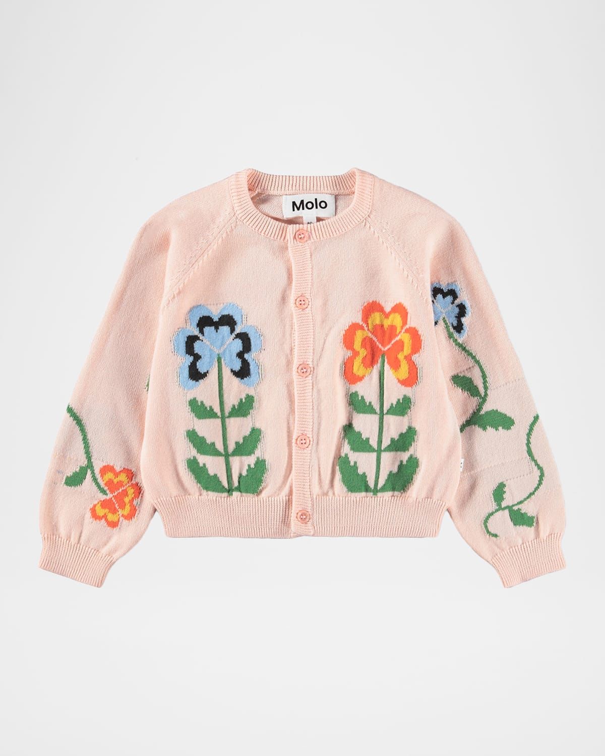 Girl & apos;s Gertrude Floral Intarsia-Knit Cardigan, Size 6M-2