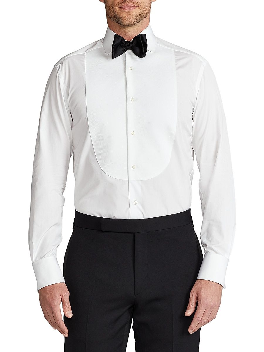 Men's Aston Poplin Tuxedo Shirt - White - Size 18