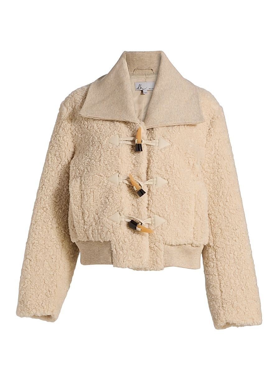 Women's Noah Faux Shearling Jacket - Ivory - Size Large