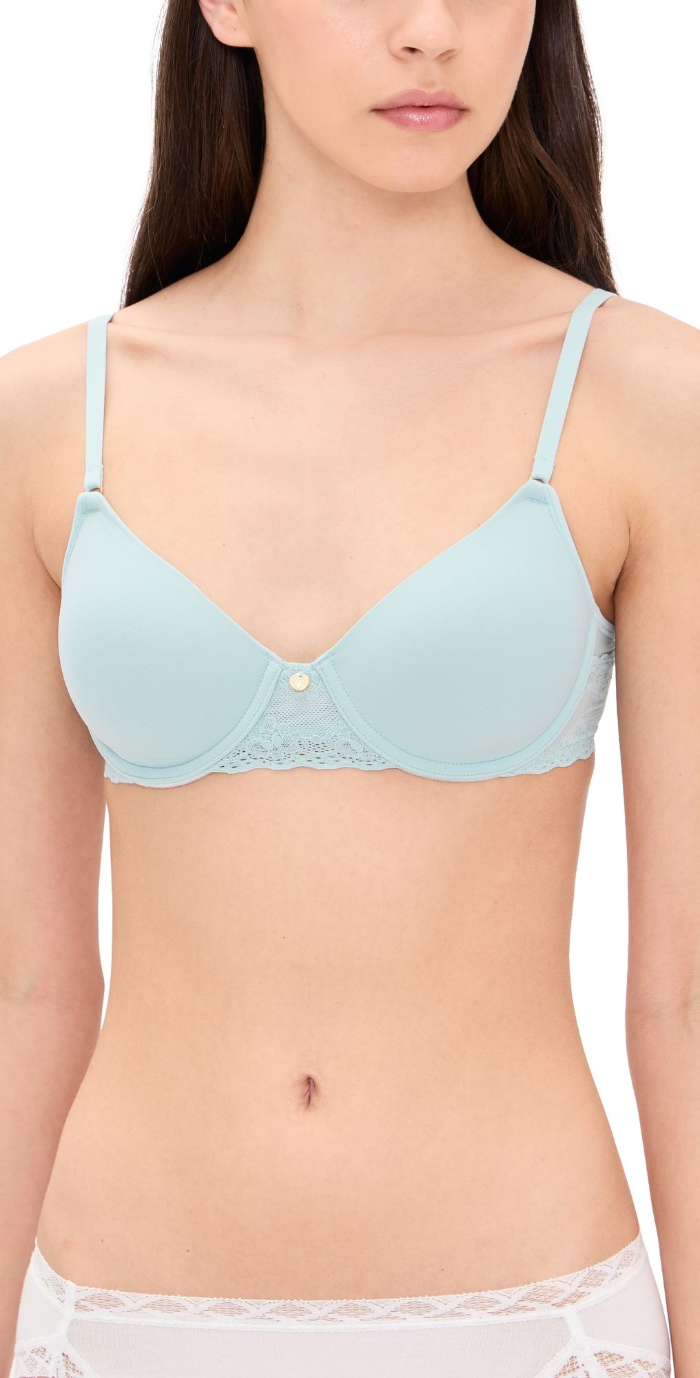 Natori Bliss Perfection Contour Underwire Bra Blue Meadow 38B